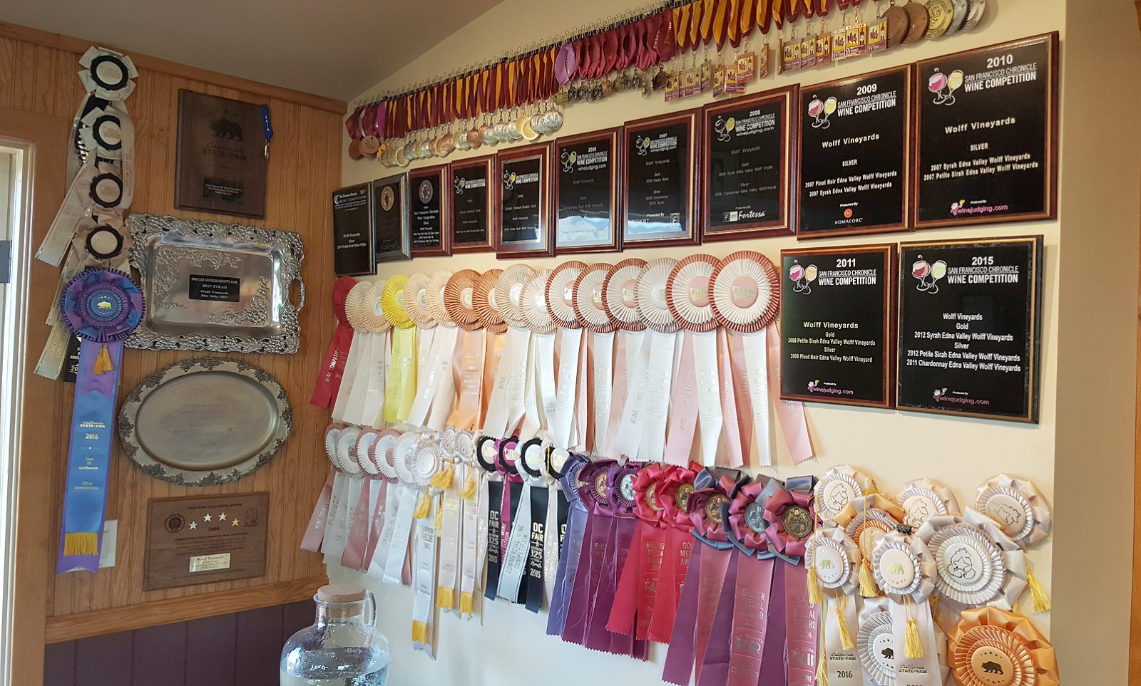 Awards Room at Wolff Vineyards